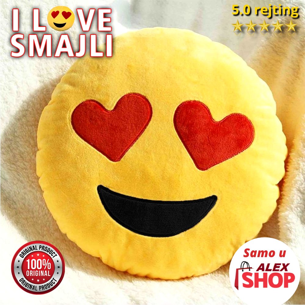 Poklonite sreću - Emoji - Smajli jastučić - jastuk Idealan poklon