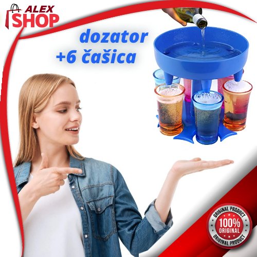 Šot dozator i držač čašica za rakiju